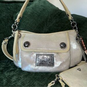 Coach Y2K Sequin Poppy Pearl Opalescent Shoulder Crossbody Bag